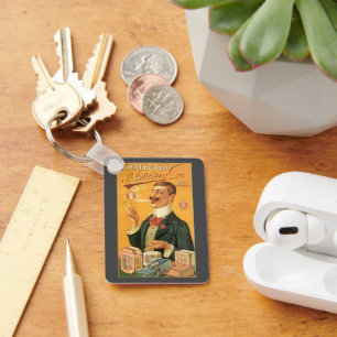 Porte-clés Étiquette de produit vintage, tabac à cigarettes r