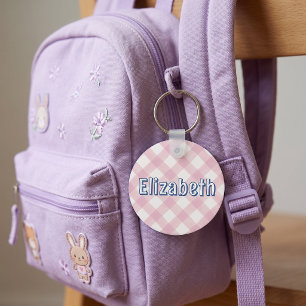 Porte-clés Étiquette de sac scolaire personnalisée pour fille