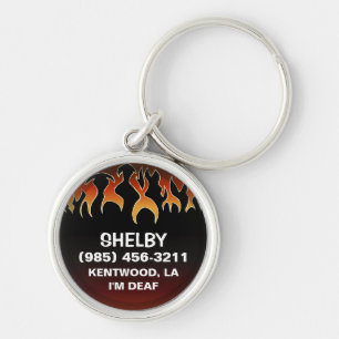 Porte-clés Étiquette d'identification d'animal familier -