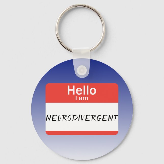 Porte-clés Étiquette Neurodivergent (Recto)