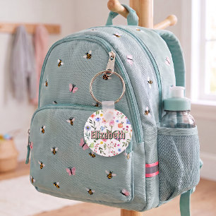 Porte-clés Étiquette personnalisée pour sac d'école Fille Pap
