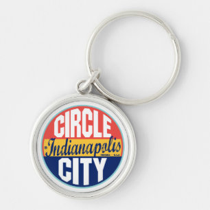 Porte-clés Étiquette vintage d'Indianapolis