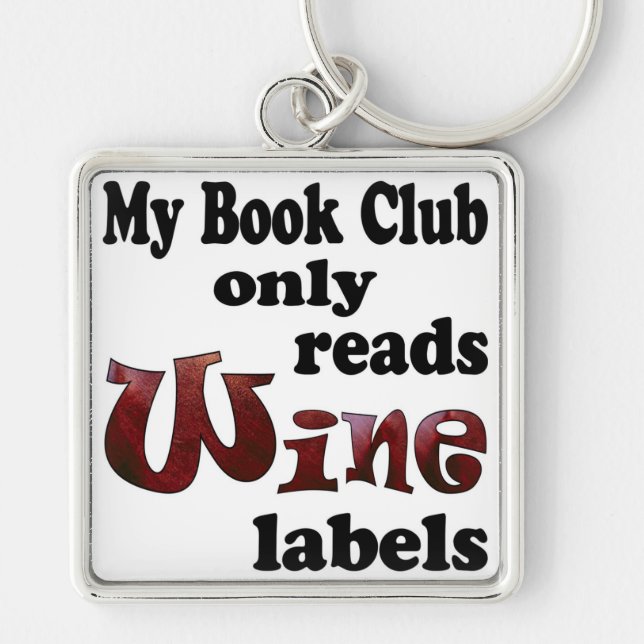 Porte-clés Étiquettes de vin pour club de lecture (Devant)
