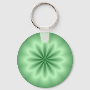 Porte-clés Étoile Abstraite Verte