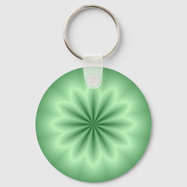 Porte-clés Étoile Abstraite Verte (Recto)