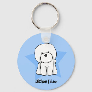 Porte-clés Étoile Bichon Frise de Kawaii