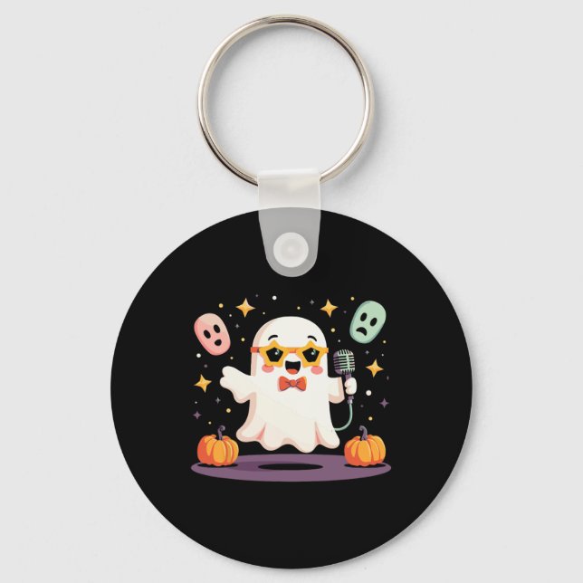 Porte-clés Étoile Chanteuse Halloween éffrayante Avec Microph (Recto)
