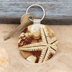 Porte-clés étoile de mer et coquillages