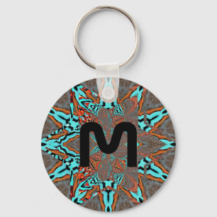 Porte-clés Étoile fractale du Monogramme de complexité future