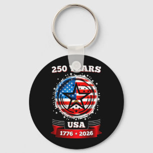 Porte-clés Étoile patriotique américaine 250e anniversaire 25