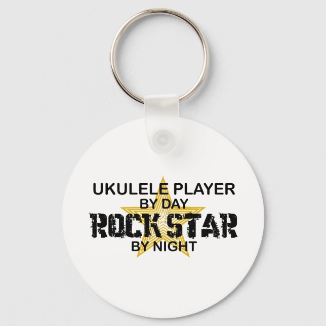 Porte-clés Etoile rocheuse d'Ukulele par nuit (Recto)