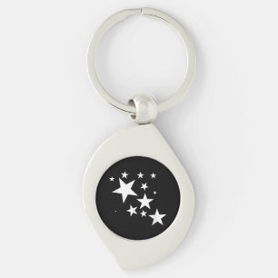 Porte-clés Étoiles Blanches Star-Motif-Design Costume cadeau