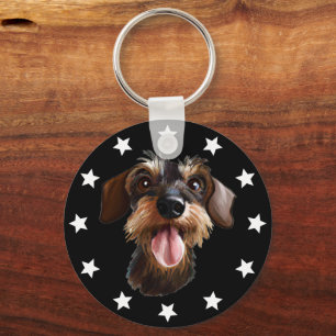 Porte-clés Étoiles Dachshund à poils durs