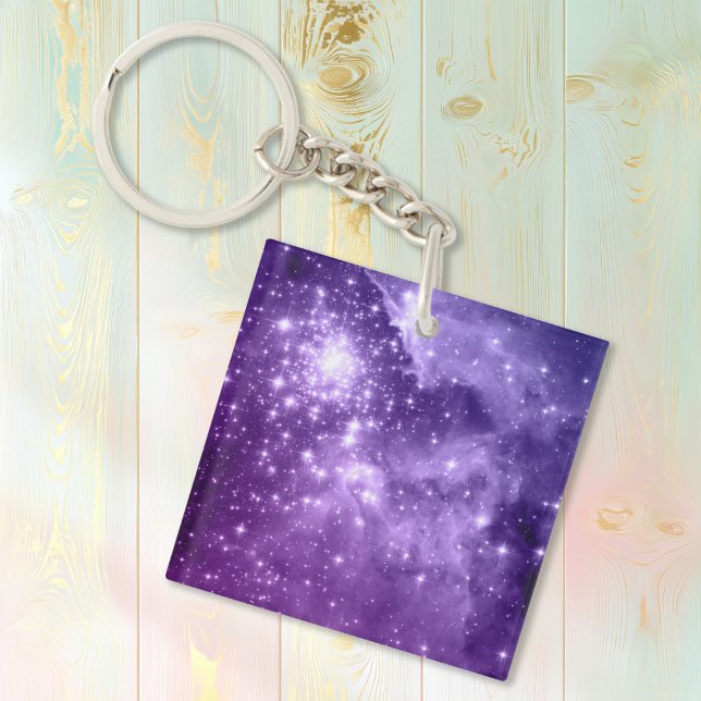 Porte-clés Étoiles de magie violette (Purple Magic Stars Keychain)
