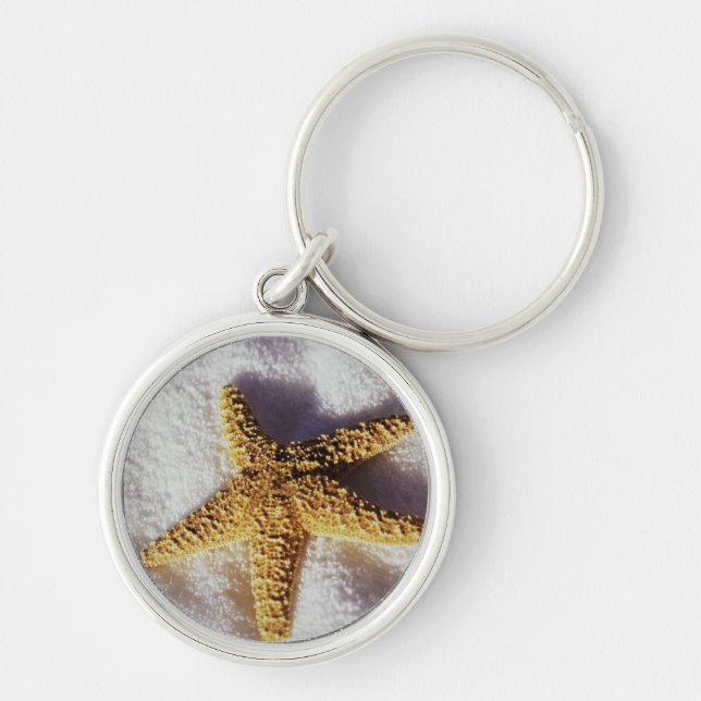 Porte-clés Étoiles de mer sur une serviette (Devant)