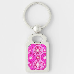 Porte-clés Étoiles et moulinets, orchidée et magenta