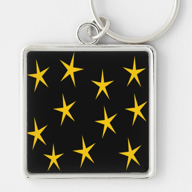 PORTE-CLÉS ÉTOILES JAUNES (Devant)