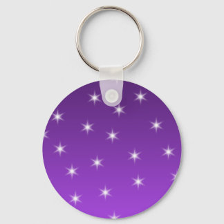 Porte-clés Etoiles violettes et blanches, Motif.