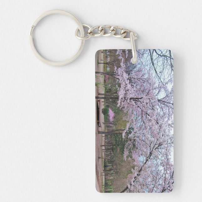 Porte-clés 🌸 ↷ Étonnante Fleur de cerisiers (Devant)