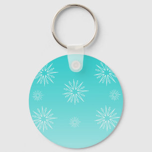 Porte-clés Étonnantes Étoiles de Noël Porte - clé, Turquoise