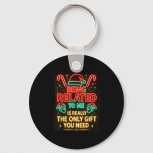 Porte-clés Être apparenté à moi drôle de Noël famille Xmas Pa