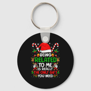 Porte-clés Être apparenté à moi drôle de Noël famille Xmas Pa