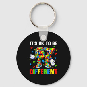 Porte-clés Être différent 67 six sept puzzle autisme