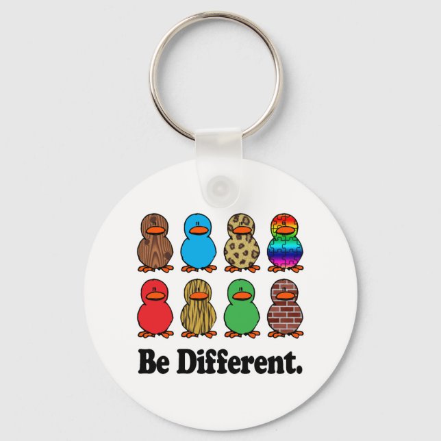 Porte-clés Être différents canards (Recto)