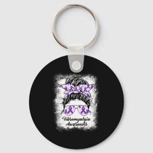 Porte-clés Être Fibromyalgie Sensibilisation Messy Bun Girl B