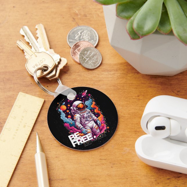 Porte-clés ÊTRE GRATUIT Conception des astronautes (Bureau)