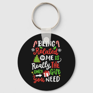Porte-clés Etre Lié À Moi Drôle Noël Famille Xmas Pa
