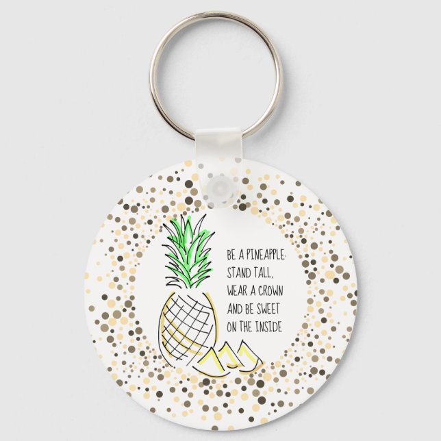 Porte-clés Être un ananas (Recto)