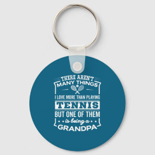 Porte-clés Être un grand-père de tennis drôle vieil homme