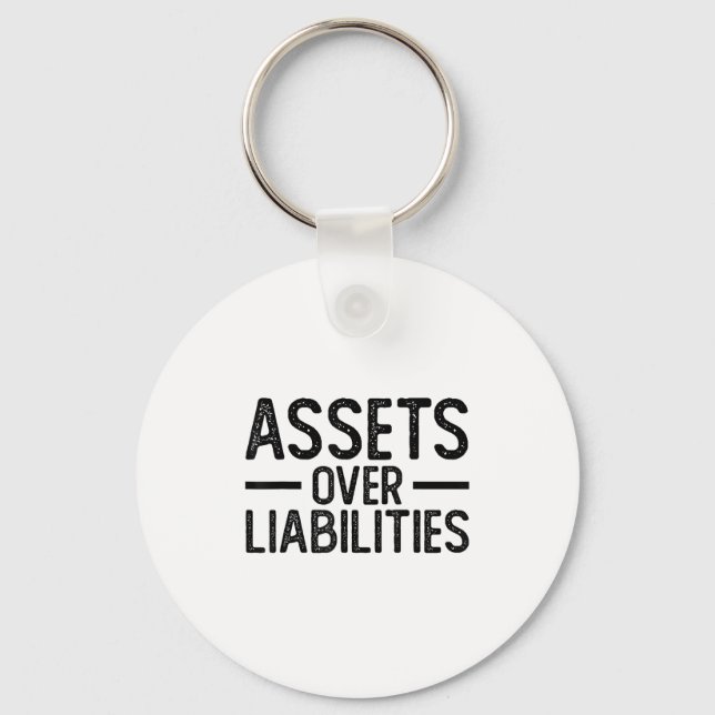Porte-clés Ets Over Liabilities _ Funny Accountant _ Motivati (Recto)