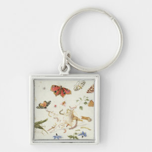 Porte-clés Étude des insectes et des fleurs