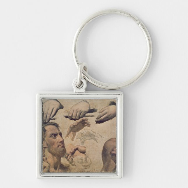 Porte-clés Étude des têtes et des mains (Devant)