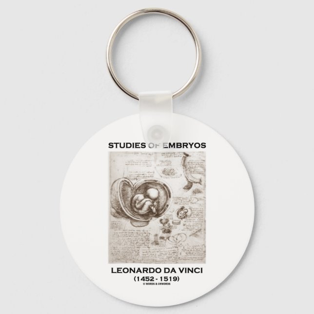 Porte-clés Études Des Embryons (Léonard De Vinci) (Recto)