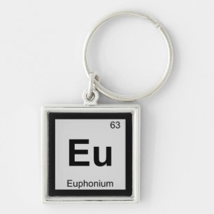 Porte-clés Eu - Musique d'Euphonium Chimie Tableau Périodique
