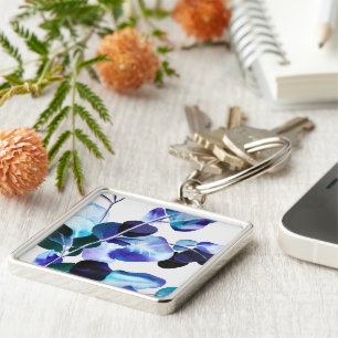 Porte-clés Eucalyptus gomme Feuille aquarelle art