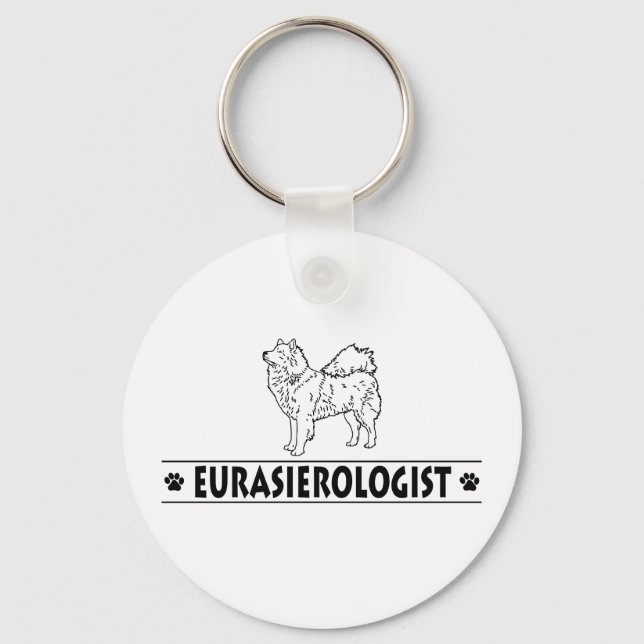 Porte-clés Eurasier humoristique (Recto)