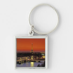 Porte-clés Europe, France, Paris. Vue au coucher du soleil de