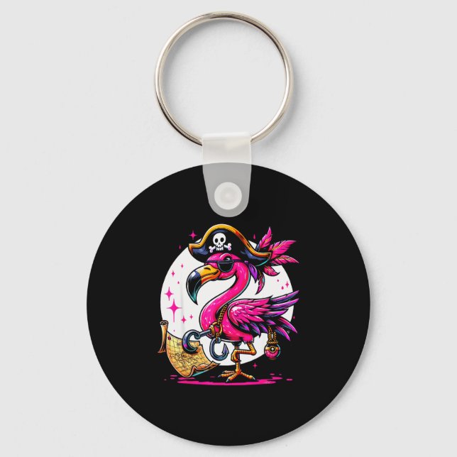 Porte-clés Évaluer Nk Flamingo Halloween Party - Jolly Roger  (Recto)