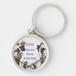 Porte-clés Événement de vignoble marqué de la vigne de raisin