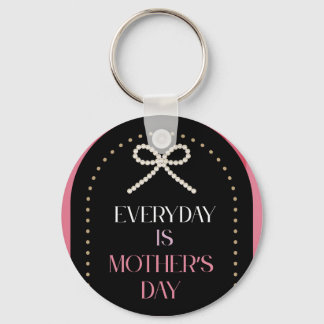 Porte-clés Everyday is Mothers Day Elegance Pink Bow Keychain