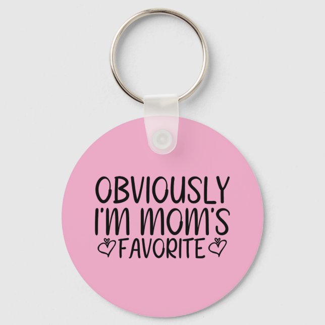 Porte-clés Évidemment, je suis le préféré de maman (Recto)