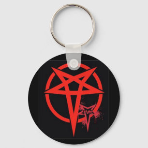 Porte-clés Evil Red Black Magic Pentagram