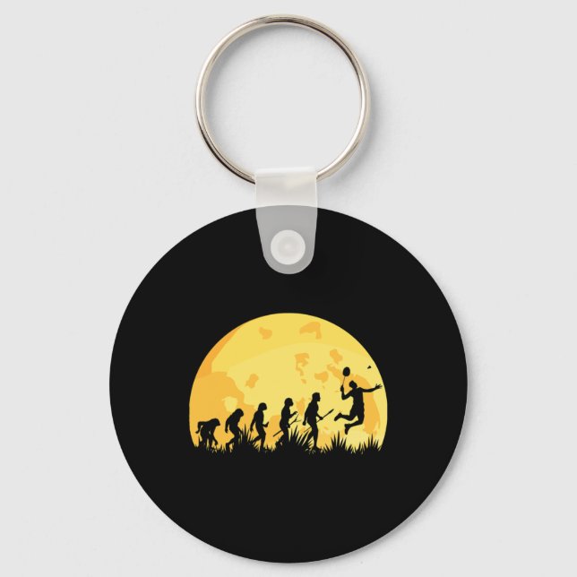 Porte-clés Evolution Badminton brillant Joueur Badminton Cade (Recto)