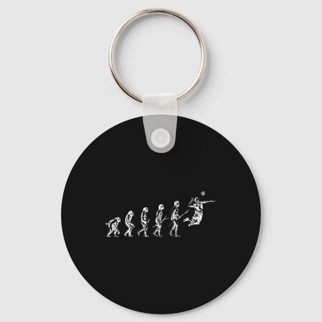 Porte-clés Evolution De Volley-Ball Man Drôle Joueur De Vball (Recto)