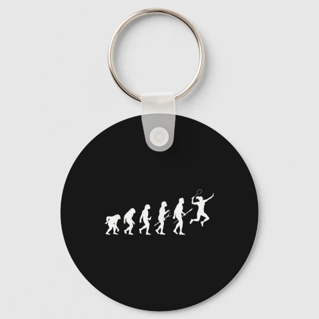 Porte-clés Évolution drôle d'une joueuse de badminton femmes  (Recto)