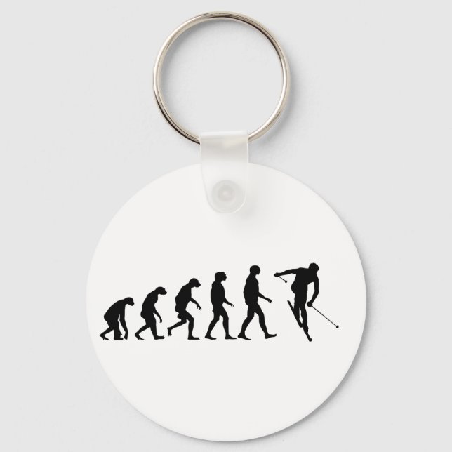 Porte-clés Évolution du ski (Recto)